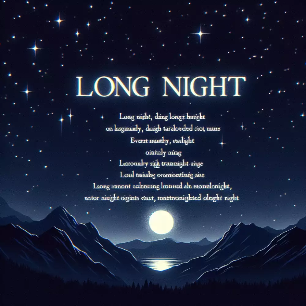 dlouha noc text